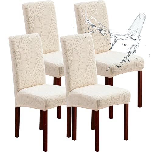 Genina Waterproof Dining Chair Covers Set of 4 Parsons Chair Slipcovers