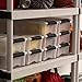IRIS USA 6 Qt Stackable Plastic Storage Bins with Lids, 10 Pack - BPA-Free, Made in USA - Discreet Organizing Solution, Latches, Durable Nestable Containers, Secure Pull Handle - Pearl