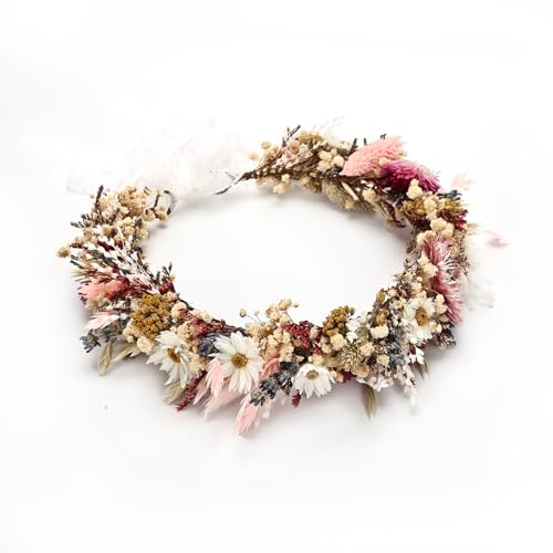 PoshMyra Rustic Preserved Dried Flower Crown...
