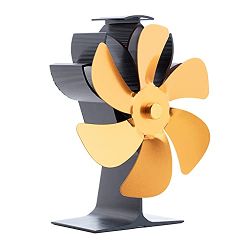 SF505G - Ventilador de estufa de 6 estufas de nuevo diseño, ventilador de estufa alimentado por calor más grande, ventilador de detección automática de aire para estufa de leña