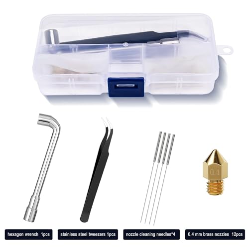 Bicos latão MK8 0,4 mm 12 unidades, impressora 3D Bicos extremidade quente filamento 1,75 mm para Cr