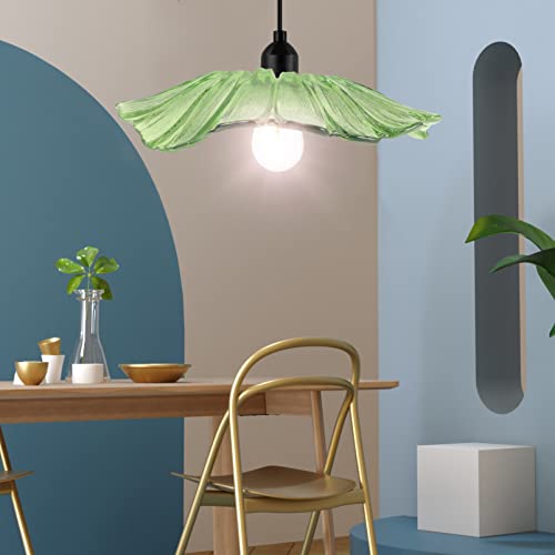 Image of OSALADI Glass Flower Lamp Shade for Pendant and Ceiling Lights Elegant Decorative Shade for Living Room and Kitchen Easy to Install Chic Design