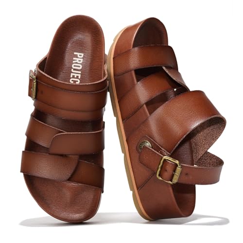 Project Cloud Platform Sandals Women – Strappy Wedges with Comfortable Plush & Soft Insole – Lightweight & Non Slip Platform Sandals for Women 2026 (Proud,CLAY,8)
