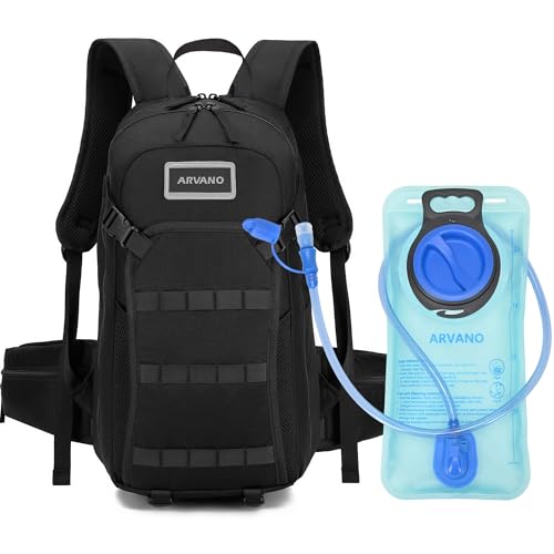 Arvano Trinkrucksack Fahrrad Rucksack mit Trinkblase 2l, Klein Wanderrucksack Skirucksack Wasserrucksack für Wandern MTB Skifahren Snowboard Motorrad für Damen Herren