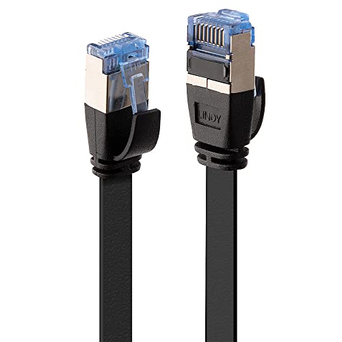 Lindy Cavo Di Rete Flat U/Ftp Cat.6A Nero, 3M