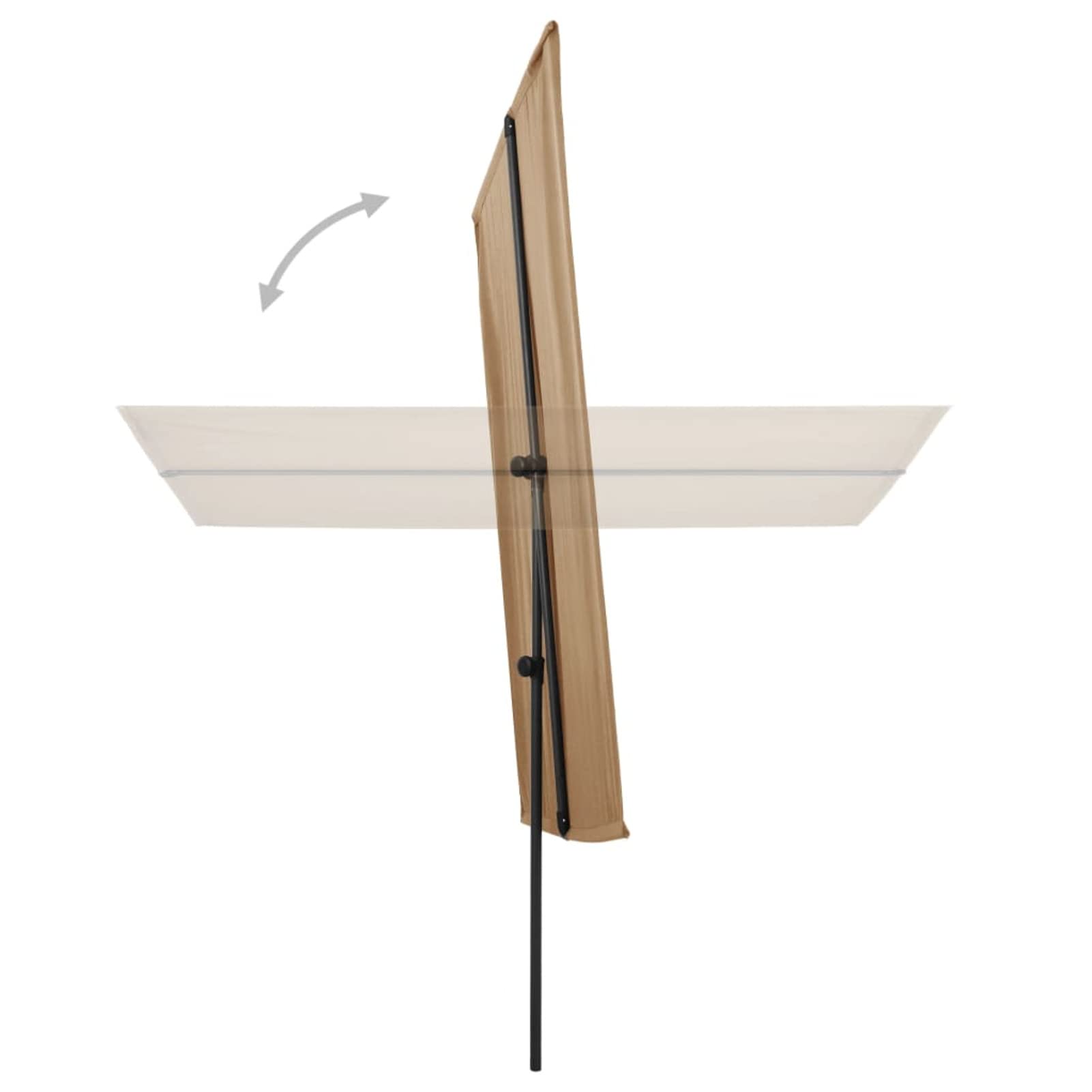 Homgoday Sombrilla de jardín con Palo de Aluminio Tape 180x110 cm Sombrilla de Jardín,Protección UV Sombrilla Jardín Grande Orientable Jardín Parasol Balcón