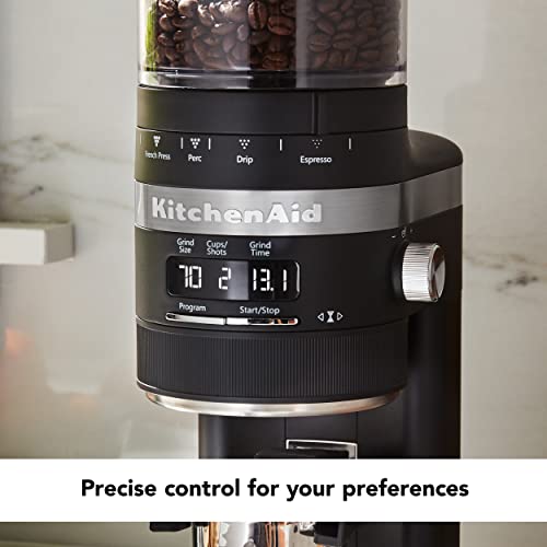 KitchenAid Burr Coffee Grinder, Black Matte, KCG8433BM by KitchenAid - Image 4