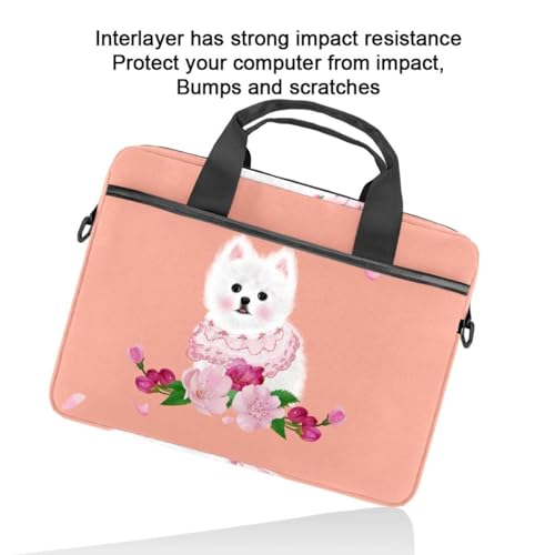 Maletín bandolera portátil para cafeterías y oficina diseño de perro Cute Dog de 13-14 pulgadas 7