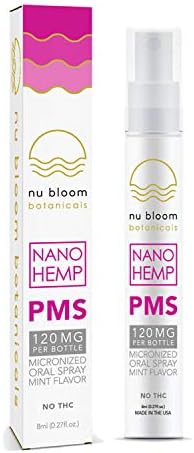 Nu Bloom Botanicals PMS Relief Formula - Oral Spray to Help Symptoms of Period Cramps, Mood Swings, PMS Relief Spray, 8ml-120mg