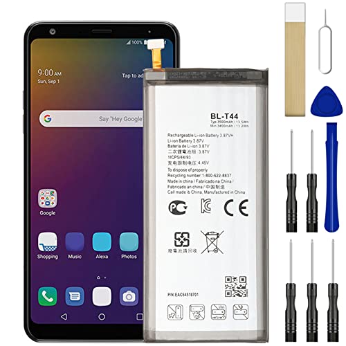 for LG Stylo 5 Battery Replacement BL-T44 LMQ720TS LMQ720CS LMQ720PS LMQ720MS Q60 LM-X525WA with Free Toolkit Adhesive
