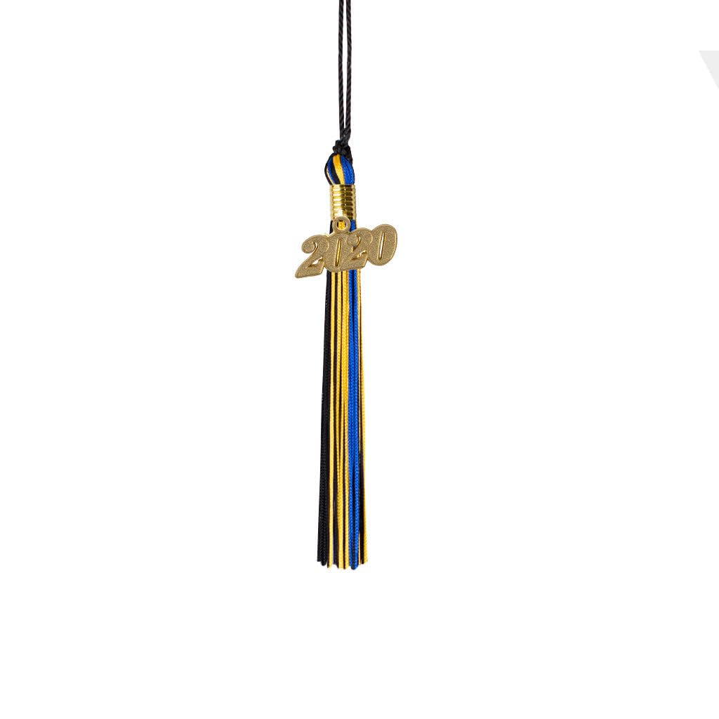 Class Act Graduation Kindergarten Graduation Tassel - Gold Charm - 3 Color, 2020, Light Blue/Silver/White