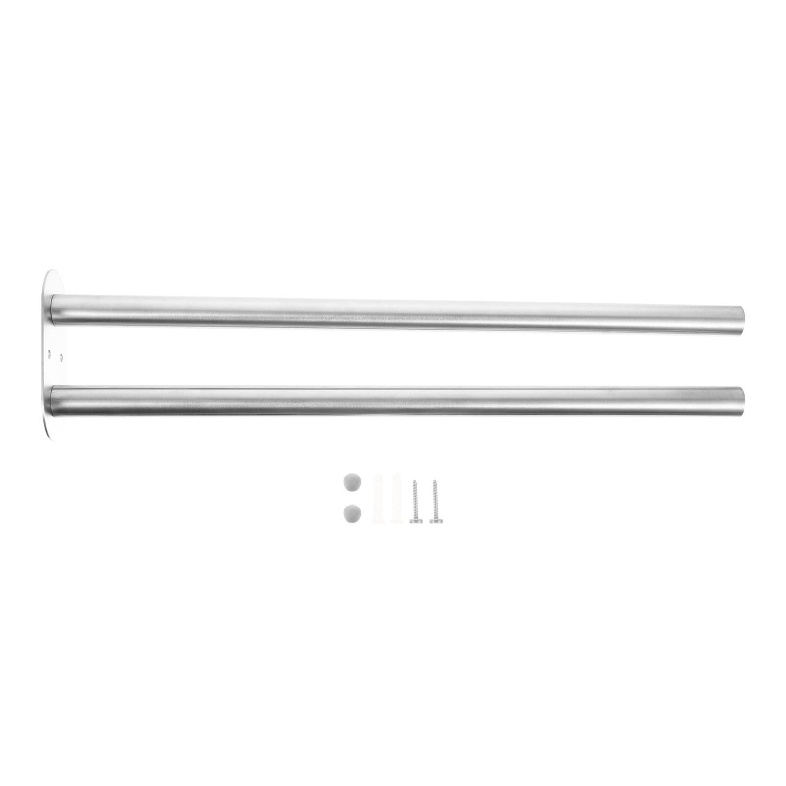 Alipis Wall Mount Towel Bar Stainless Steel Tower Holder Metal Kitchen Bathroom Towel Bar Wall Mounted Rail Rack for Kitchen Bathroom Silver