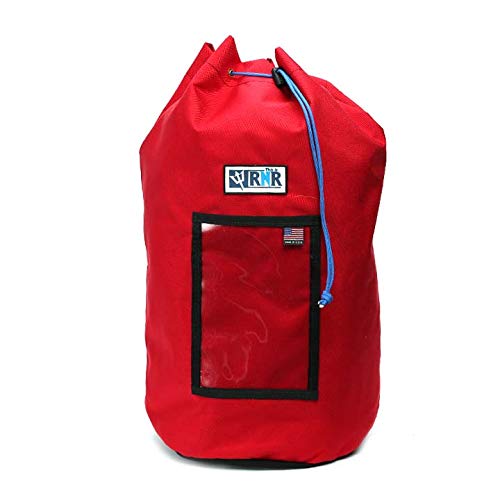Rock-N-Rescue Grand Rope Bag, Premium Climbing Gear Storage Backpack, Heavy-Duty 1000D Nylon, Padded Shoulder Straps, Waterproof Design, Made in USA, Perfect for Mountaineering, Standard, Red