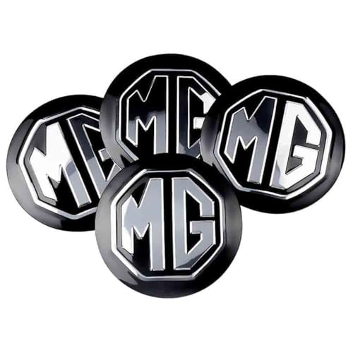 LAVIYE 4 Pezzi Auto Coprimozzi per MG 56mm, Coprimozzo Centrale Copricerchi Mozzo Tappi Cerchi Ruota Coperchio per Cerchione Copricerchio
