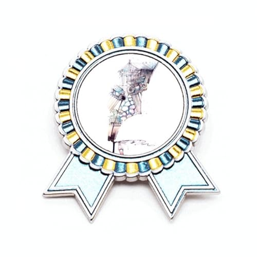 Pin's aquarelle et bâtiment baroque en métal taille M