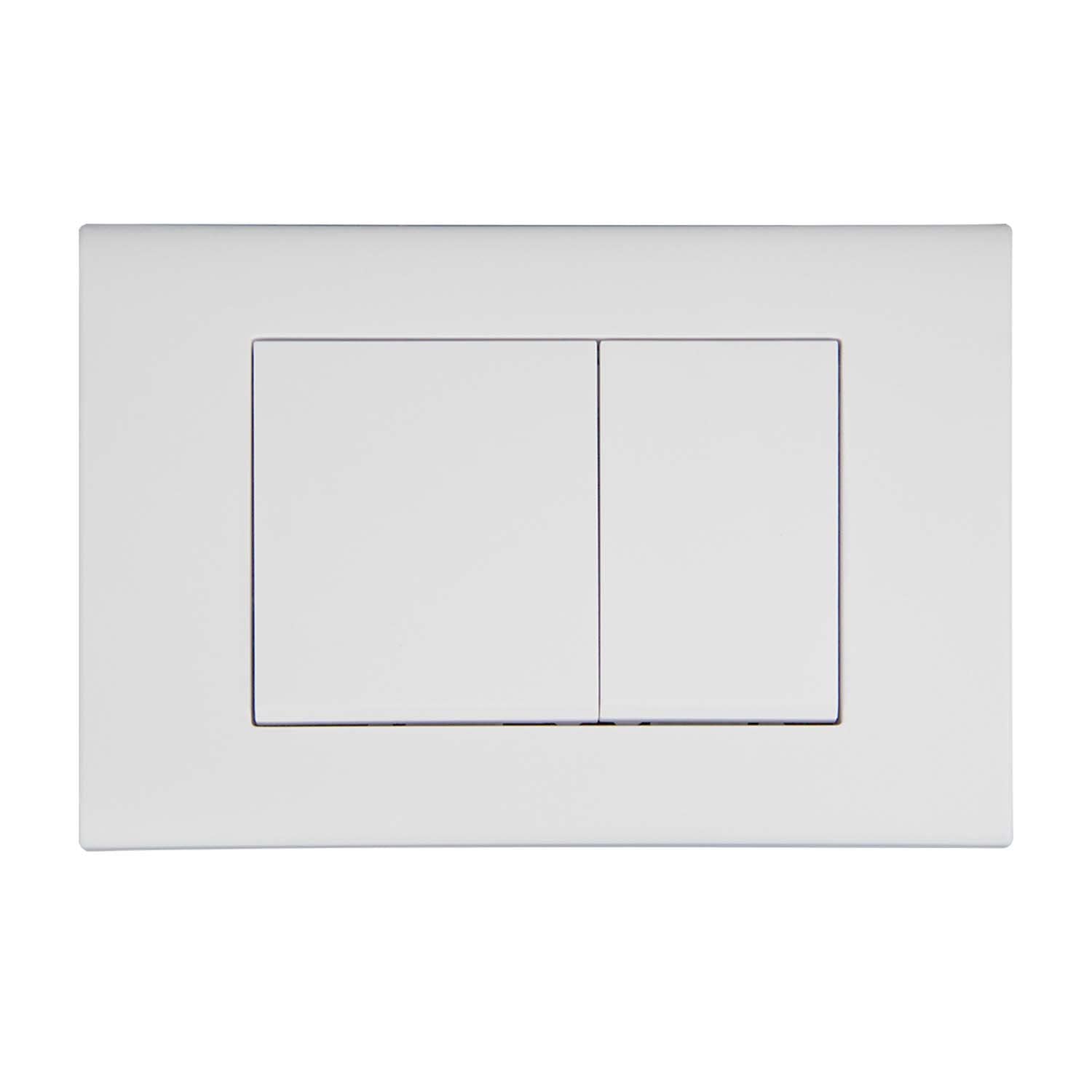 Wunderbad Black Push Plate Matt White Compatible With Geberit Duofix Sigma (Up 320) Actuator Plate For 2 Flushes