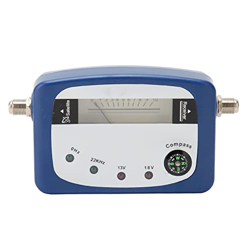 Détecteur de Signal TV Numérique, Détecteur de Signal Satellite Numérique Haute sensibilité avec Rétroéclairage et Boussole, pour Antennes Satellite à...