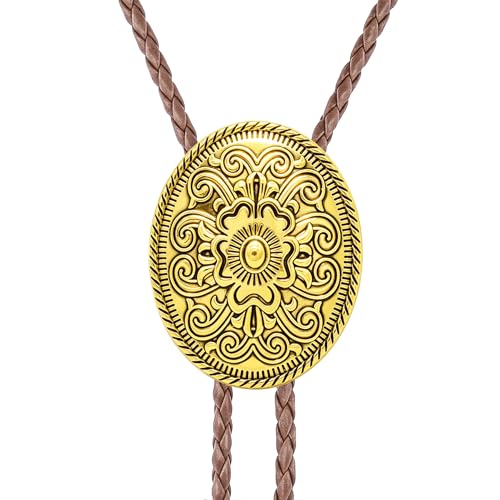 Image of Jeilwiy Bolo Tie for Men, Western Bolero Tie Cowboy Ties Native American Cowgirl Bolo Tie Accessories for Men Women