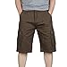 Produktbild UJUNAOR Cargo Hose 3/4 Herren Bermuda Shorts Multi Tasche Army Sommer Kurze Freizeithose Baumwolle Gummibund Lässig(Kaffee,30)