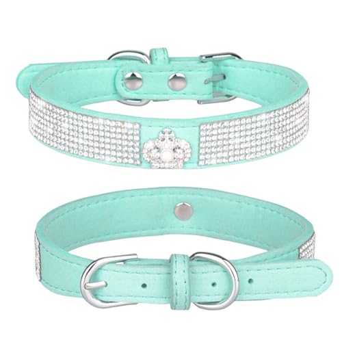 Collier pour petit chien chaton chiot couronne strass cristal XXS