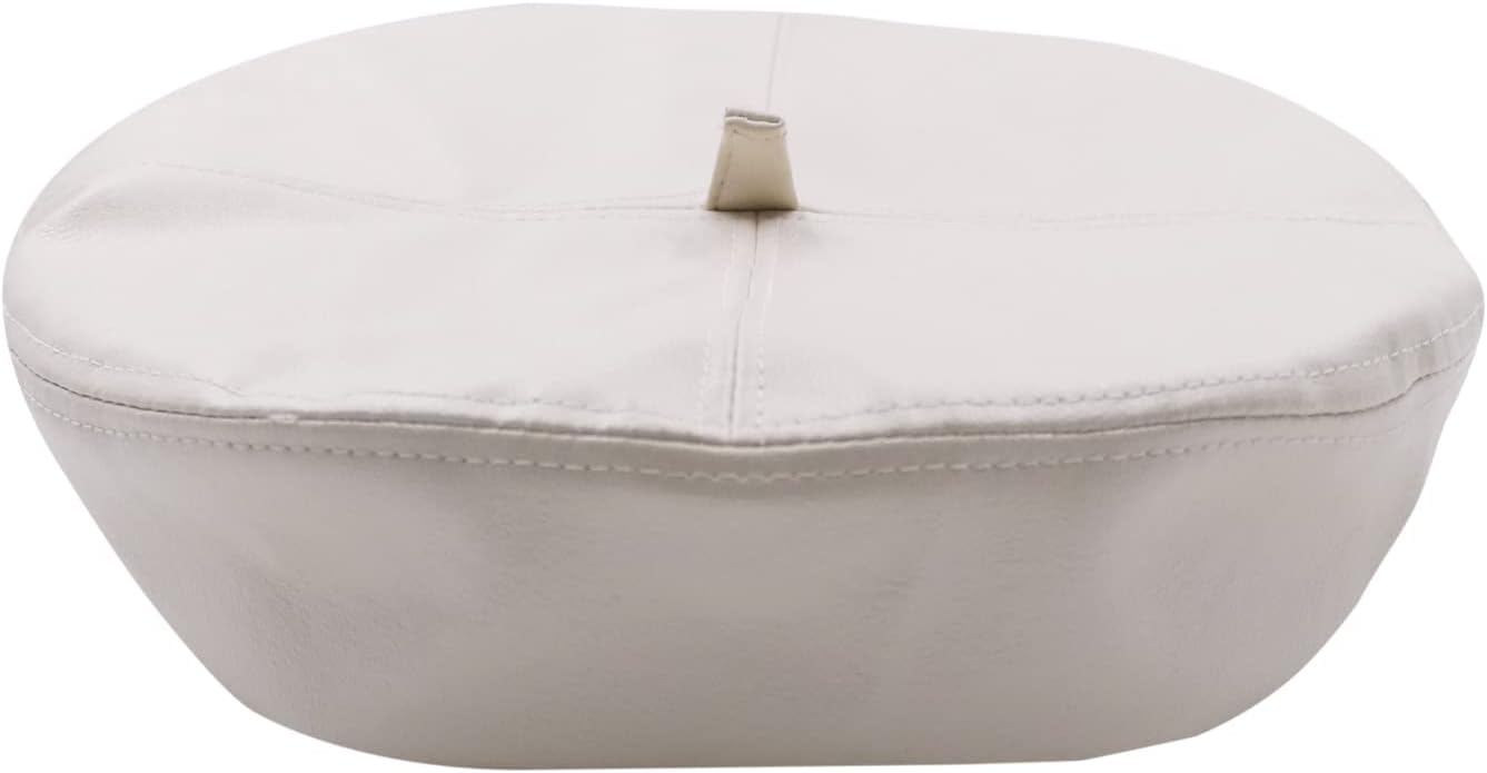 Women's Classic PU Leather French Beret Hat Retro Beanie Hat Artist Beret Cap Adjustable Painter Pumpkin Cap - Image 3