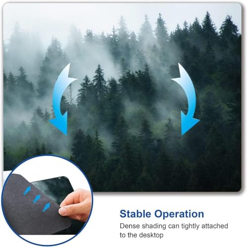 Image of Premium-Textured Mouse Pad, Non-Slip Rubber Base Mousepad for Laptop, Computer & PC, 9.5x7.9 in - Enhanced Precision, Ergonomic Comfort, Ideal for Gaming & Office (OM-02)