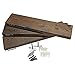 Mark One Home Goods Rustic Farmhouse 3 Tier Justified Floating Wood Shelf - Floating Wall Shelves (Set of 3), Hardware and Fasteners Included (Walnut, 24