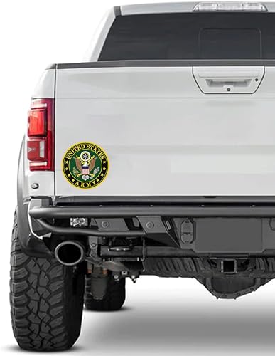 Image of US Army Military Wall HQ Decal Sticker, Pack of 3, Versatile 3-Inch Vinyl for Cars, Trucks, Windows, Laptops, and More, Durable Weatherproof Design, Patriotic Army Emblem