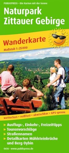 Publicpress Wanderkarte Naturpark Zittauer Gebirge 1:25.000: Wanderkarte mit Ausflugszielen, Einkehr- & Freizeittipps, wetterfest, reißfest, abwischbar, GPS-genau. 1:25000 (Wanderkarte: WK)