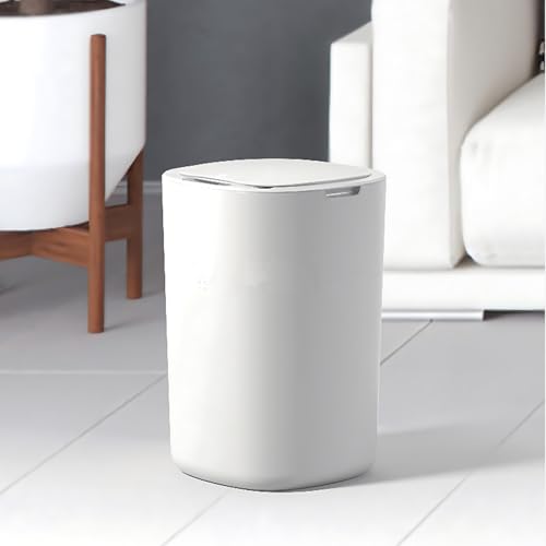 HAMON 12L Cubo de Basura con Sensor Automático, Bote de Basura del Baño con Sensor Inteligente, Basurero Inteligente Sin Contacto con Tapa, Resistente al gua, Para Cocina, Baño (Pilas No Incluidas) ﻿
