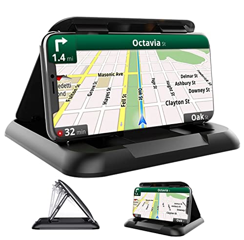 Milukon Support de Téléphone Portable, Support Téléphone Portable pour Voiture, Appareils de Tableau de Bord Antidérapants Compatible avec iPhone Samsung Huawei