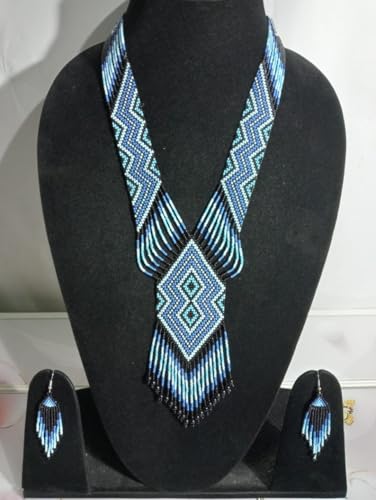 Collar Gerdan ucraniano de cuentas hecho a mano con mosaico multicolor 2