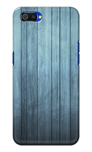 Image of Printed Hard Back Cover Case for Realme C2 | Oppo A1K Back Cover (Wooden Blue) -702