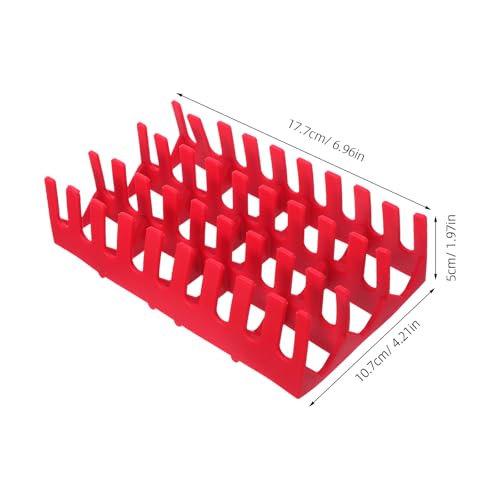 COLLBATH Mailbox Interior Liner Silicone Waterproof Mailbox Tray Insert with Elevated Anti-Slip Design for Outdoor Letter Protection, Rectangular 7\'\' X4.2\'\' Red