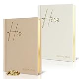 Elegant Linen Wedding Vow Books With Gold Foil Lettering - Perfectly Sized His and Hers Vow Books With Plenty Of Pages To Write Whatever is on Your Heart - A Beautiful Addition For The Wedding Day