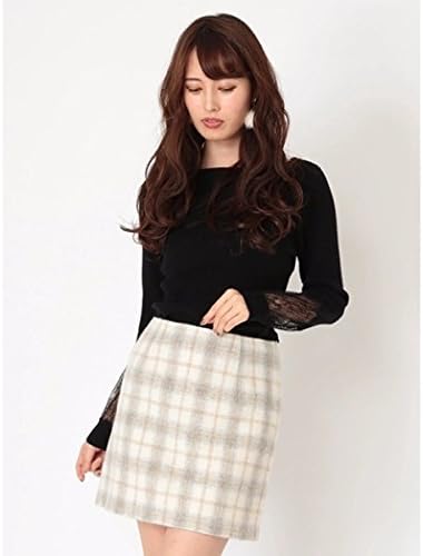 Amazon ビーラディエンス Be Radiance バックスピンドルチェック台形スカート オフホワイト S スカート 通販