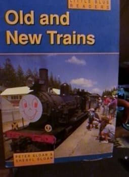 Paperback Old and new trains (Little blue readers) Book