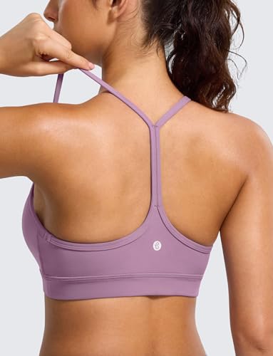 Image of BAYDI Clouduxi Y Back Sports Bra for Women - Padded Racerback Spaghetti Strap Low Impact Workout Yoga Bra, A-C Cups