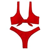 ❤SEXY T-STRING - Das Bikiniunterteil ist in T-String Form hergestellt. Mit dem schlichten Design kann das Bikini-Set Ihre weibliche Figur besser betonen