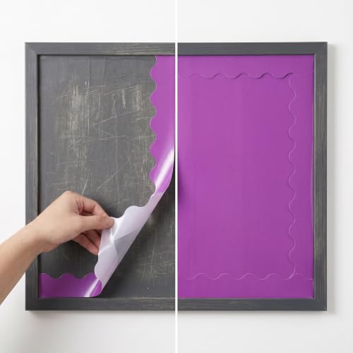OSALADI Purple Waterproof Bulletin Board Border Decorations with Weatherproof Adhesion and Multi-use Design, Paper Material Rolled Border Trim for Indoor and Outdoor Classroom, School, - Image 5