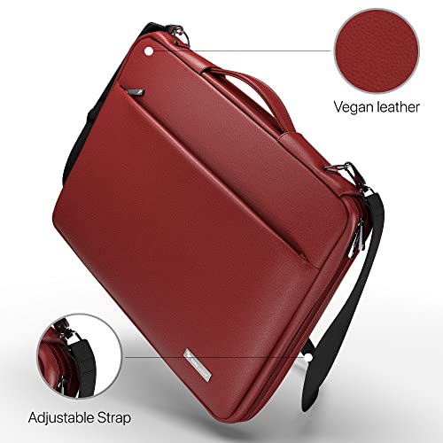 Image of Vaku Luxos Da Valencia 13 inch|14 inch Inch Laptop Bag Leather Collection Messenger Organizer Shoulder Sling Office Bag for Men & Women With Adjustable Strap for Laptop and MacBook