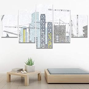 SIGNWIN 5 Panel Canvas Wall Art Modern Art...