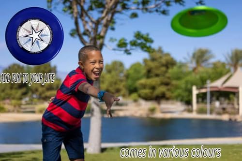 Image of COSMOBABY Premium Frisbee for Outdoor Games Sport Disc, Flying Toy Frisbee, Unbreakable Soft Flexible Plastic Catching & Throwing Discs, Flying Discs for Kids, Proudly Made in India,Multicolor