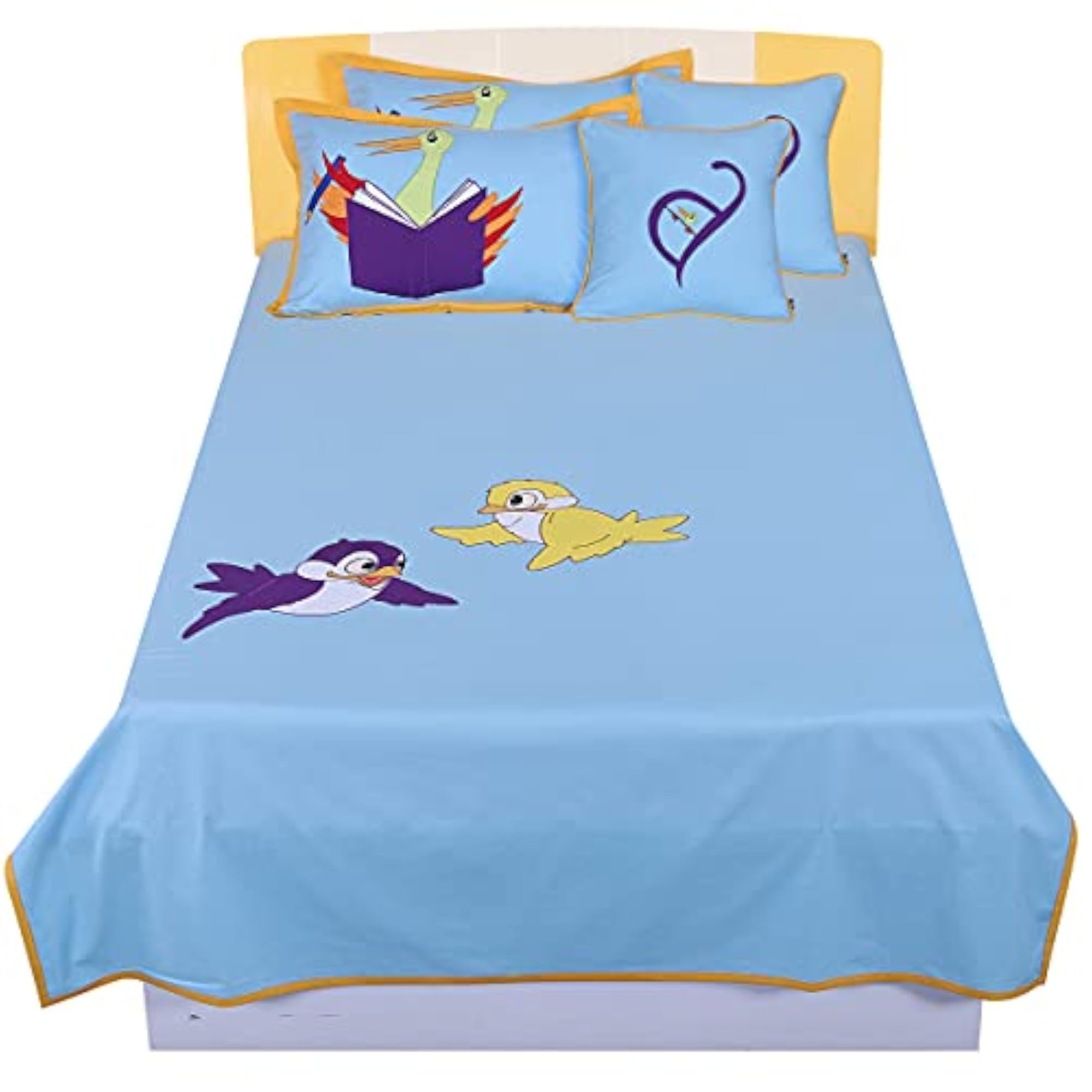 Luxury Trend Patch Work Embroidery 5 Pcs Bedding Set