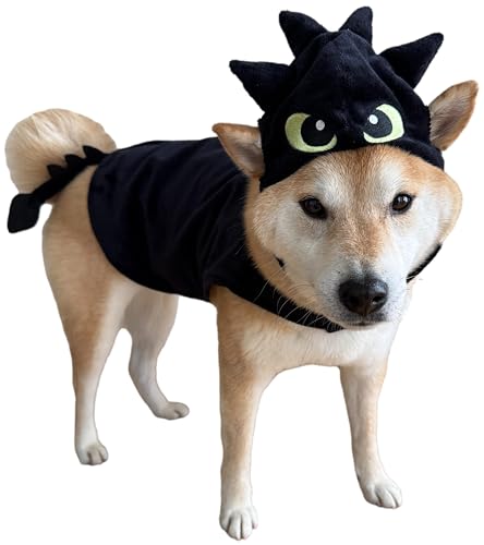 ComfyCamper Dragon Dog Costume for Dogs - XS XXL Onesie Wings Cosplay Apparel Halloween Costumes Outfit, M