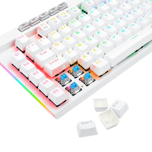 Redragon TECLADO OPTICO GAMER MAGIC-WAND PRO RGB BRANCO SWITCH MARROM ABNT2