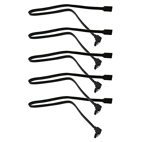 Cable SATA 3.0 18 pulgadas ángulo derecho negro miniatura 4