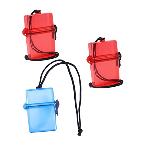 FOYTOKI Waterproof Storage Containers 3 Pack Diving Sealing Boxes Dry Storage Boxes for Medicine Cigarette Earbud Color