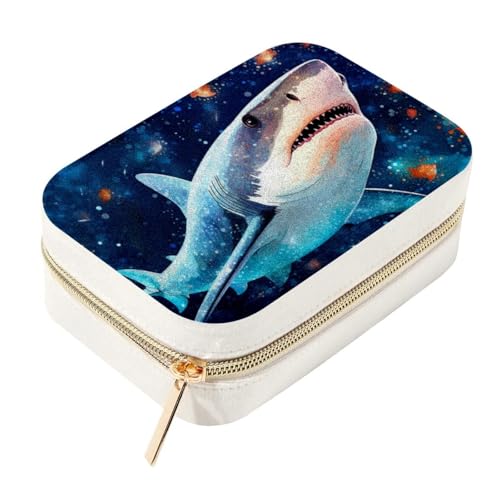 Boîte à bijoux requin étoilé avec grands compartiments pour protéger les colliers - 2