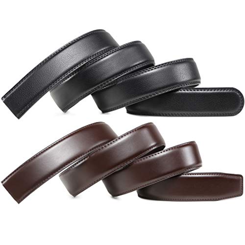 Image of Founders & C Mens Leather Ratchet Belt Strap Only 1 3 /8 inch Without Buckle,Replacement Strap Suitable for 40MM Slide Buckle